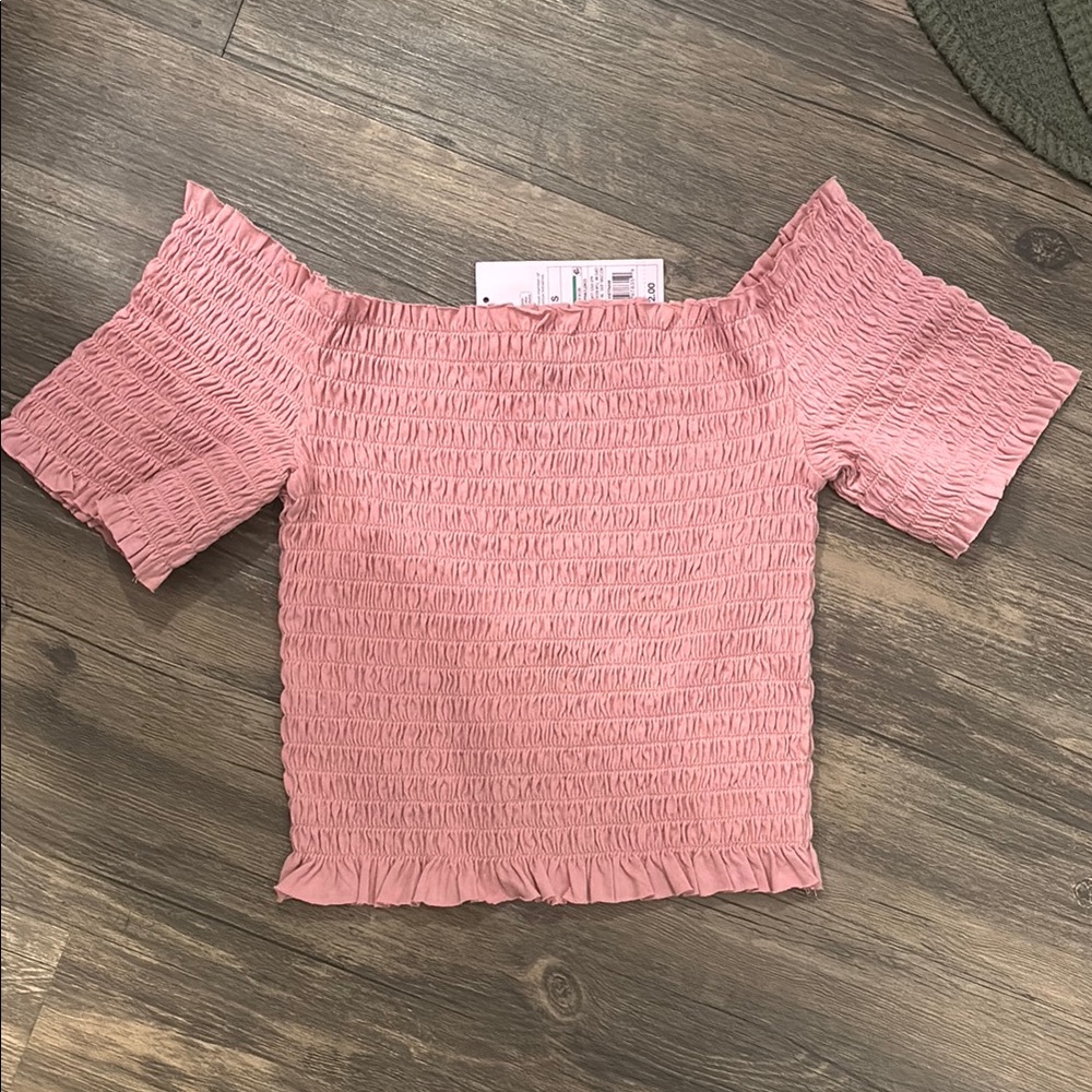 Target Blush Smocked Top